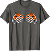 Fun Skeleton Pumpkin Boobies Halloween Costume Illustration T-Shirt - Asphalt Grey