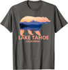 Lake Tahoe California - Apparel & Gifts Lake Tahoe California Grizzly Bear Souvenir Gift T-Shirt - Asphalt Grey