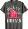 Bison Lover Gifts Wildlife I Bison Natural Reserve Girl Buffalo Lover I Women Bison Fan I Daughter Buffalo T-Shirt - Asphalt