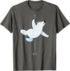 Fun Polar Bear Lover Humor Bear Dancer Stylish Tee Funny Polar Bear Pole Dancer Animal Cute Cool Dancing Joke T-Shirt - Asphalt Grey