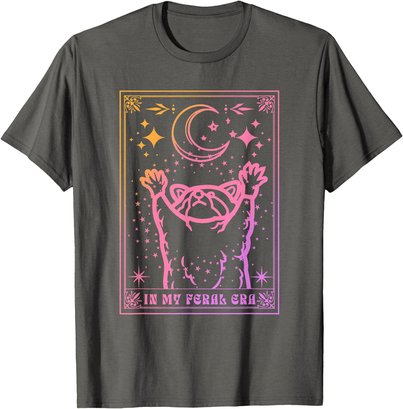 In My Feral Era Design Co. In My Feral Era Lover Raccoon Apparel T-Shirt - Asphalt Grey