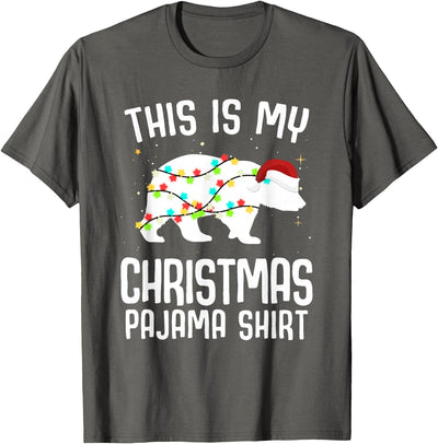 Polar Bear Christmas Pajama Santa Bear Lover T-Shirt