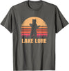 Lake Lure North Carolina Vintage NC Retro 80s Co. Lake Lure North Carolina Vintage Bear NC Distressed 80s T-Shirt - Asphalt Grey