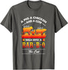 anti vegan shirt I funny bbq bacon fans A Pig, A Chicken, And A Cow Walk Into A Barbecue Bar-B-Q T-Shirt - Asphalt Grey