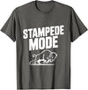 Fraxoweb Stampede Mode Buffalo for Animal Lovers T-Shirt - Asphalt Grey