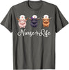 Highland Cow Nurse Life Costume Cute Highland Cow Nurse Life Farm Animal Lover Nursing T-Shirt - Asphalt Grey