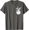 Easter Day Bunny in Pocket Cool Rabbit Men Women Kids T-Shirt in Asphalt Grey