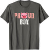 Funny Gay Leather Lover Men's Oink Pig Play Gay Daddy & Pig Boy Bear Gay Fetish LGBTQ Pride T-Shirt - Asphalt Grey