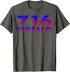 716 Tee's 716 Buffalo Skyline WNY pride T-Shirt - Asphalt Grey