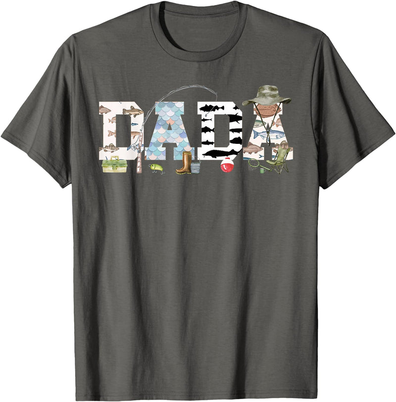 O-Fish-Ally 1st Birthday Matching Family Mom Dad Dada 1st Birthday Fishing T-Shirt - Asphalt Grey
