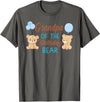 Family Birthday Bear Gifts Grandpa of The Birthday Boy Bear 1st Birthday Party Boy T-Shirt - Asphalt Grey