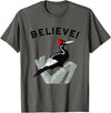 Birdwatching Gifts for Birders Endangered Ivory-Billed Woodpecker T-Shirt - Asphalt Grey