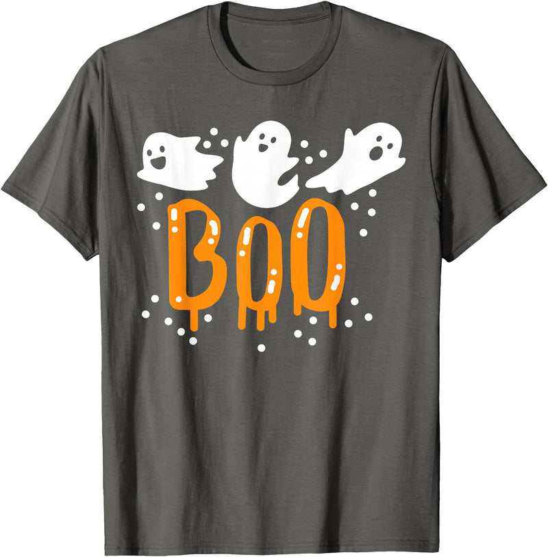Halloween Boo Party Halloween Ghost Boo Cute T-Shirt - Asphalt Grey