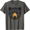 Wowsome! Black Bear Animal Head - Cute Black Bear Lover Women Men T-Shirt - Asphalt Grey