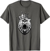 Bear Head - Angry Bear - Bear with a Crown - King of Bears T-Shirt - Asphalt Grey