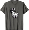 Emo Llama Tees Cute Emo Llama Kawaii Kids Boys Girls T-Shirt - Asphalt Grey