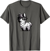 Emo Llama Tees Cute Emo Llama Kawaii Kids Boys Girls T-Shirt - Asphalt Grey