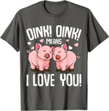Funny Pig Lover & Owner Gift Ideas Pig Oink Women Kids Girls T-Shirt - Asphalt Grey