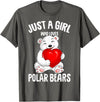 Funny Polar Bear Lover Apparel & Gift Ideas Polar Bear Just A Girl Who Loves Polar Bears Kids Girls T-Shirt - Asphalt Grey