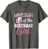Vintage Retro Birthday Godfather Of The Birthday Girl Farm Cow 1St Birthday Girl T-Shirt - Asphalt Grey