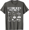 Cow Crop Farm Gift Field Tractor Farmer Ranch Things I do in my spare Time Cow Harvest Farming Barn Cattle T-Shirt - Asphalt