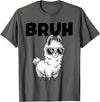Bruh Llama Sunglasses by LazyPanda Bruh Llama Funny Alpaca Llama Boys Kids Girls Trendy Graphic T-Shirt - Asphalt Grey