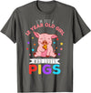 Funny Pig Lover Girl Pig Birthday Gift I'm Just A 12 Year Old Girl Who Loves Pigs Hog Lover T-Shirt - Asphalt Grey