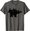 Black Bear Wildlife Animal Wilderness Graphic T-Shirt - Asphalt Grey