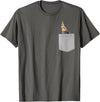 Animal in Your Pocket Cockatiel Bird T-Shirt - Asphalt Grey