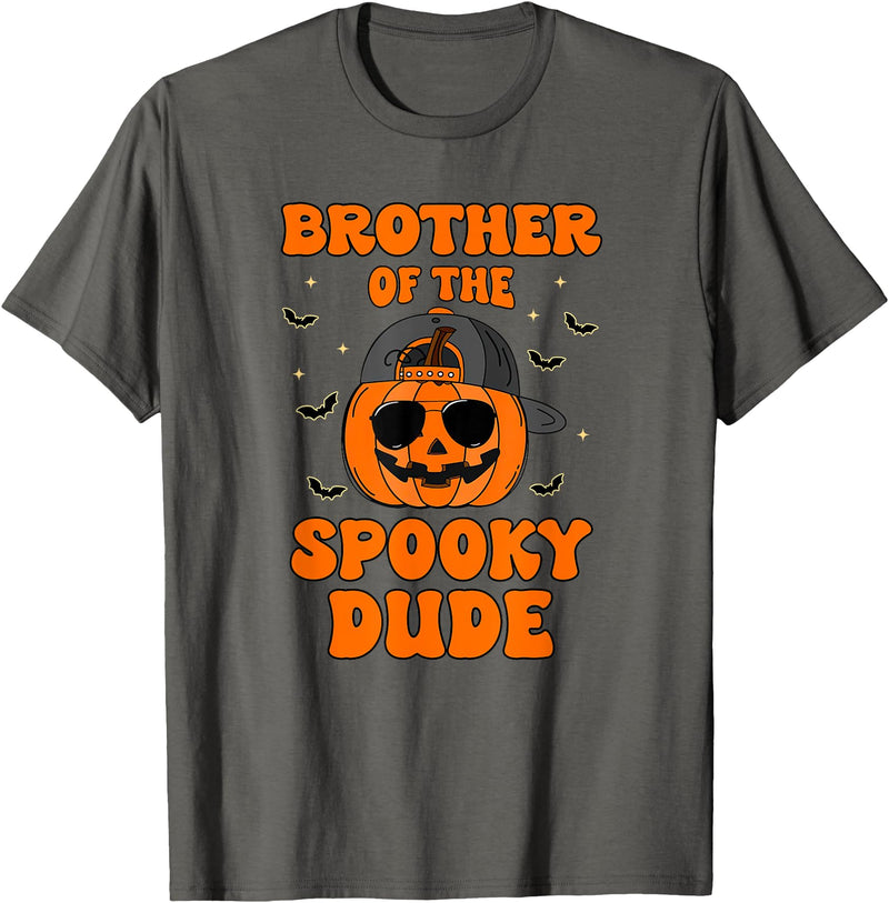 One Spooky Dude 1st Birthday Outfit For Family Brother of The Spooky Dude Halloween Pumpkin Birthday Family T-Shirt -