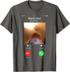 dank Meme Hamster Staring Front Camera Hamster Calling T-Shirt - Asphalt Grey