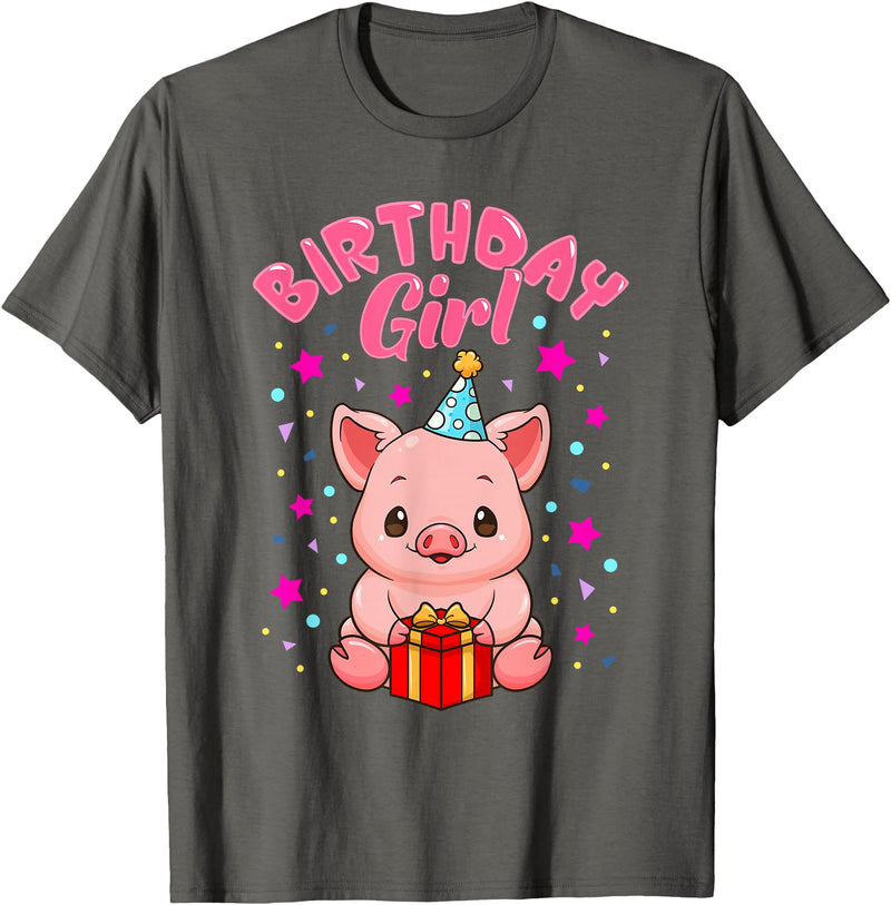 CC Piggy Stuff Pig Birthday Girl Piggy Party Gift Women T-Shirt - Asphalt Grey