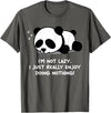 Sleeping Panda Design Panda Bear Lover Design for Lazy Person | Sleeping Panda T-Shirt - Asphalt Grey