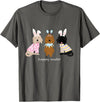 Happy Easter Goldendoodle Dogs Cute Golden Doodle Bunny T-Shirt in Asphalt Grey