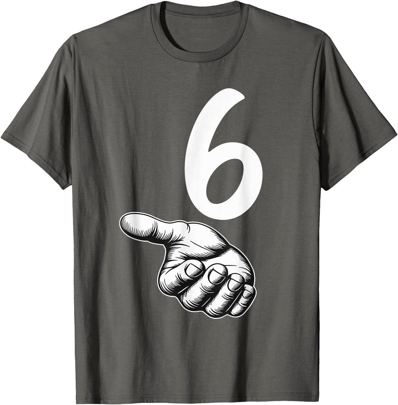 67 Meme Halloween Matching Costume BPD Number 6 Matching Duo 67 Meme Gen Alpha Slang Halloween T-Shirt - Asphalt Grey