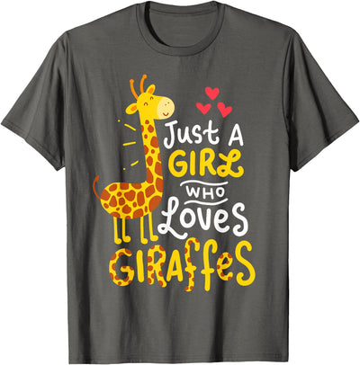 Giraffe Just A Girl Who Loves Giraffes Gift T-Shirt Small
