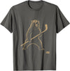 Funny Polar Bear Hockey Player Fans Ice Lover Funny Polar Bear Playing Ice Hockey Sports Lover Player T-Shirt - Asphalt Grey