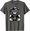Teddy Bear Hip Hop Lovers Men Women & Kids Funny Hip Hop Teddy Bear 90s Graffiti Art Rap Lover Gangsta T-Shirt - Asphalt Grey