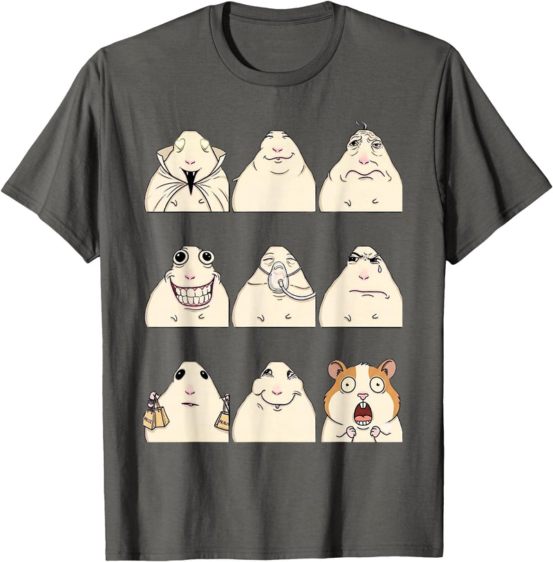 Hamster Reaction Meme Kids Boys Girls Men and Women T-Shirt - Asphalt Grey