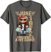 June Cute Teddy Bear birthday gifts for women 54 Year Old June 1972 Teddy Bear 54th Birthday Women T-Shirt - Asphalt Grey