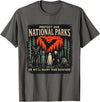 Funny Cryptid National Park Gifts Folk Horror Mothman National Parks Cryptid Spooky Horror Jimothy Edition T-Shirt - Asphalt