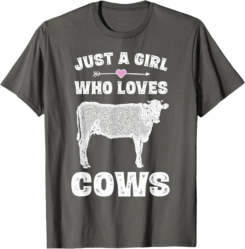 Cow Shirts by Memme Funny Cow Saying Shirt Gifts Teen Girls Cows Lover Shirts T-Shirt - Asphalt Grey