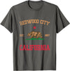 Redwood City California CA Designs Redwood City California T-Shirt - Asphalt Grey