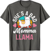 LLama Squad Shirts and Gifts Vintage Momma Llama Mom Farm Animal Llama Lover T-Shirt - Asphalt Grey