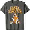 Guinea Pig Shirts For Men Women Kids Gift Easily Distracted by Guinea Pigs Funny Cavy Men Women Kids T-Shirt - Asphalt Grey