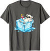 Cool Polar Bear Summer Vibes Chill Ice Cube Lazy Polar Bear in Ice Cube Tropical Cocktail T-Shirt - Asphalt Grey