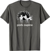 Pork Cupine Shirts Funny Pork-Cupine Shirt - Porcupine and Pig Tee T-Shirt - Asphalt Grey