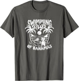 Bahamas - Animals - Attraction SWIMMING PIGS OF BAHAMAS - Bahamas T-Shirt - Asphalt Grey