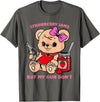 Strawberry Jams But My Gun Don't Funny Teddy Bear T-Shirt - Asphalt Grey