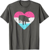 Retro Vintage Animal and Pet Gifts Retro Vintage Pig Gift for Women or Girls T-Shirt - Asphalt Grey